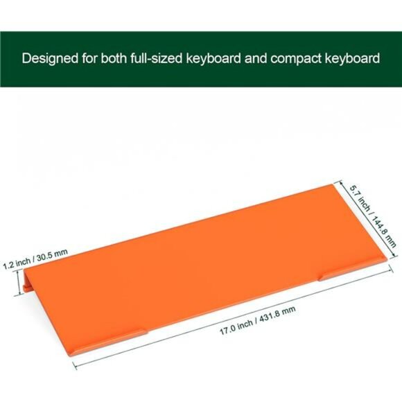 Orange acrylic ergonomic keyboard stand desktop riser non slip office desk holde - Picture 3 of 7